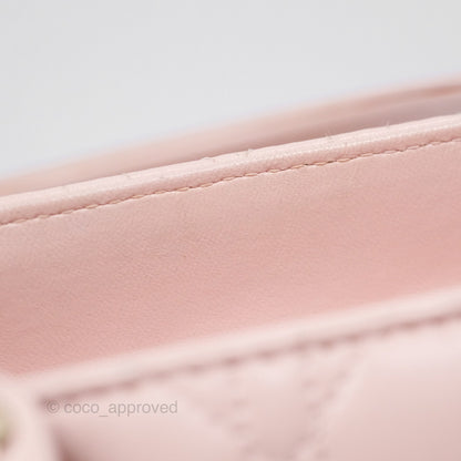 Christian Dior Medium Lady Dior Pink Lambskin Gold Hardware
