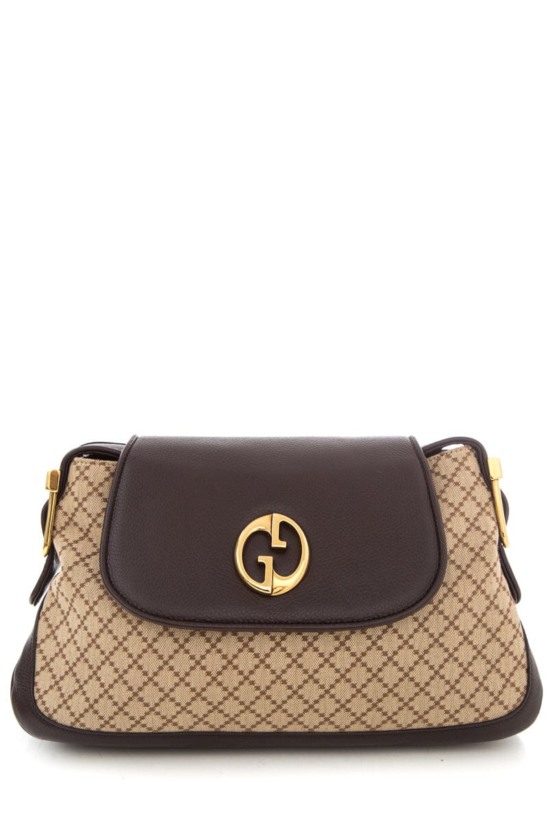 Gucci Vintage Brown Damen Canvas Handbag