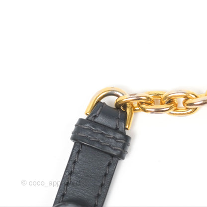 Christian Dior 30 Montaigne with Chain Blue Dior Oblique Jacquard