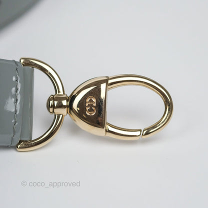 Christian Dior Lady Dior Grey Patent Gold Hardware