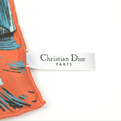 Christian Dior Around The World Silk Scarf 90