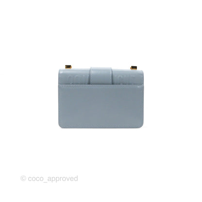 Christian Dior Micro 30 Montaigne Flap Bag Blue Grey Smooth Calfskin
