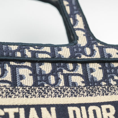 Dior Mini Book Tote Blue Oblique Canvas
