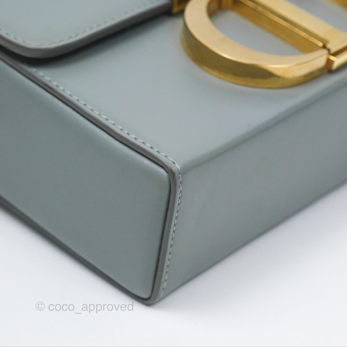 Christian Dior 30 Montaigne Box Bag Grey Calfskin