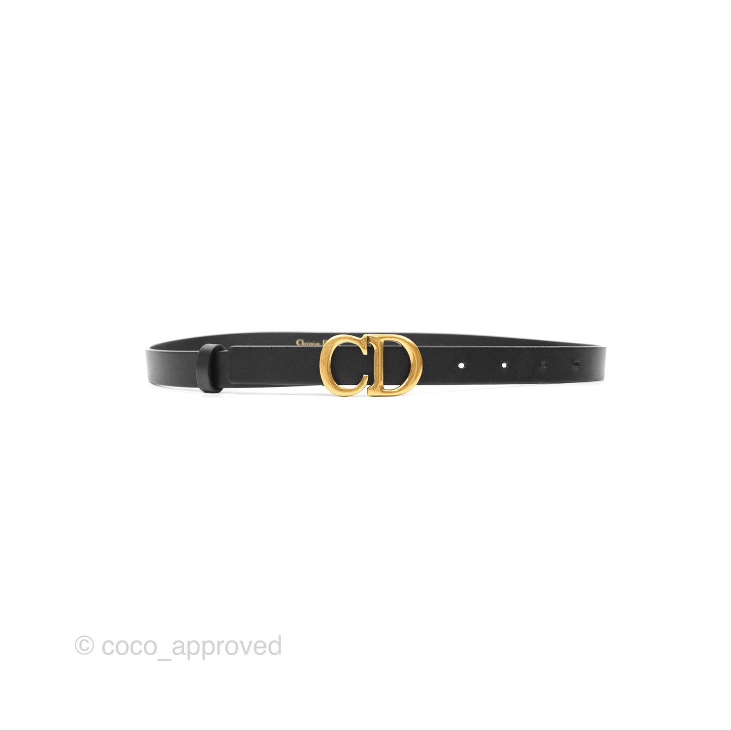 Dior Saddle Belt Black Ultrasmooth Calfskin Antique Gold 20mm