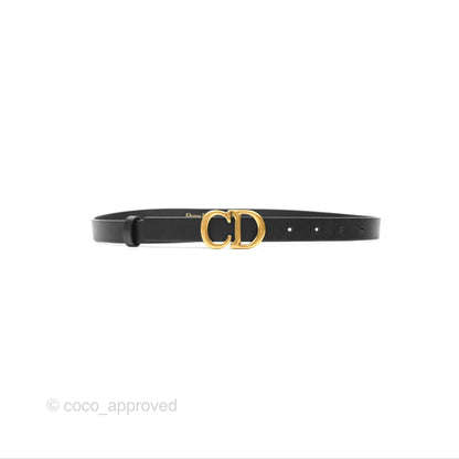 Dior Saddle Belt Black Ultrasmooth Calfskin Antique Gold 20mm