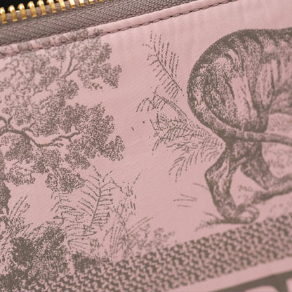 Dior Medium DiorTravel Nomad Pouch Pink Grey Toile de Jouy Reverse Technical Fabric