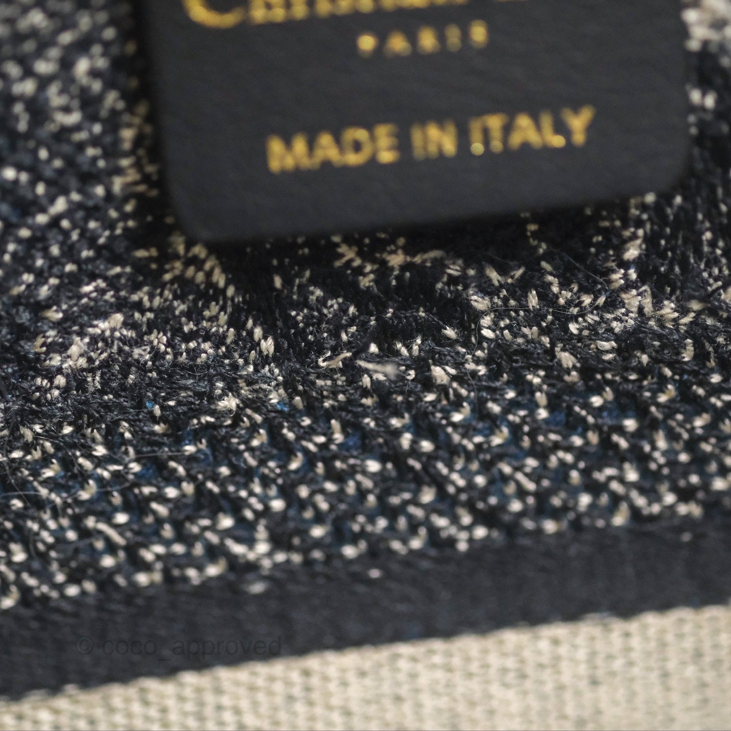 Christian Dior New Small Embroidered Toile De Jouy Canvas Book Tote Navy