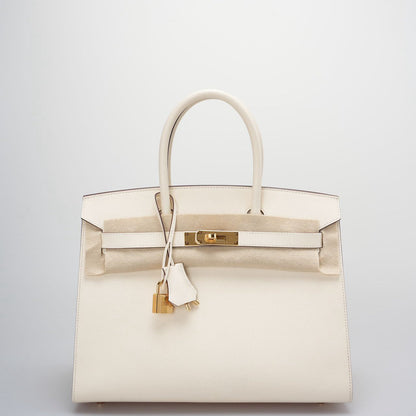 Hermes Birkin 30 Sellier Bag in Nata Epsom Leather with Gold Hardware