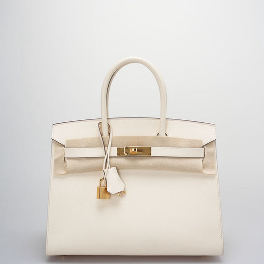 Hermes Birkin 30 Sellier Bag in Nata Epsom Leather with Gold Hardware