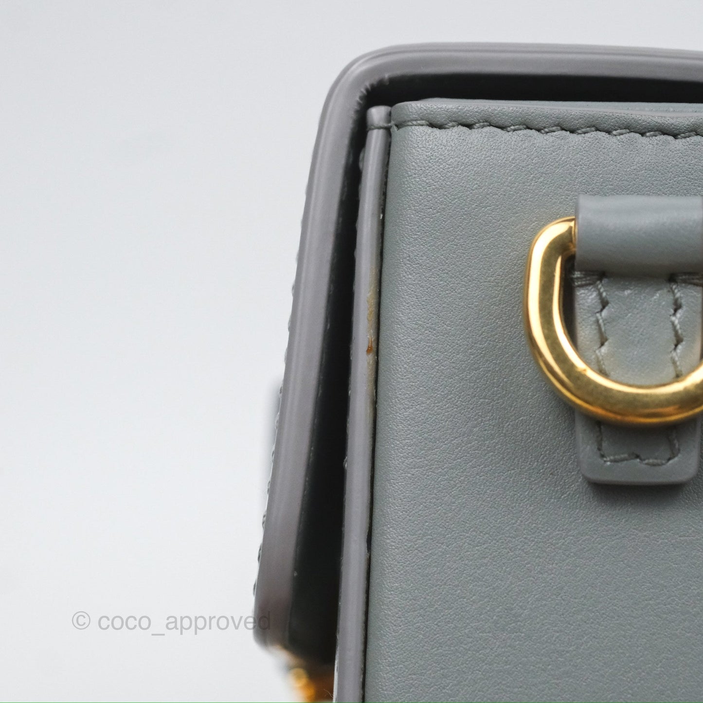 Christian Dior 30 Montaigne Box Bag Grey Calfskin