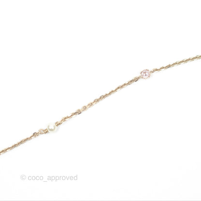 Christian Dior Double Necklace Bee Star Clover Crystals Pearls Gold Tone