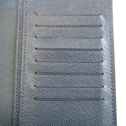 Louis Vuitton Navy Leather Portefeuille Brazza wallet accessories
