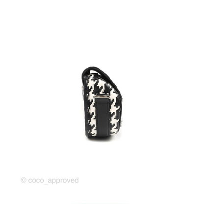 Christian Dior Bobby East-West Bag Black And White Houndstooth Embossed Calfskin