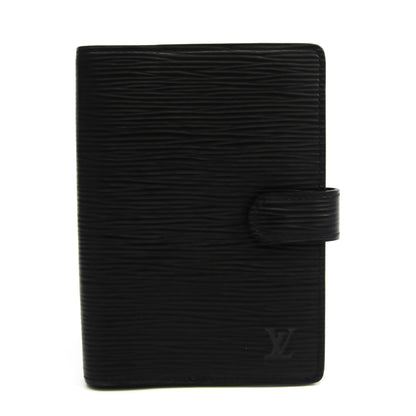 Louis Vuitton Black Leather COUVERTURE AGENDA FONCTIONNEL PM wallet accessories