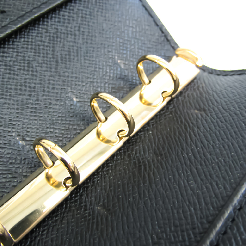 Louis Vuitton Black Leather COUVERTURE AGENDA FONCTIONNEL PM wallet accessories