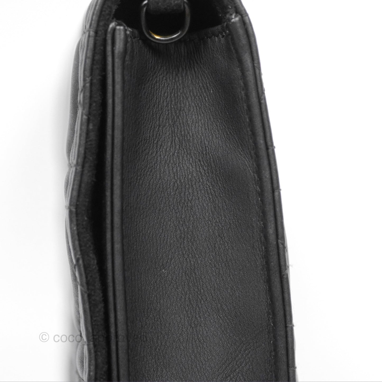 Christian Dior Lady Dior Small Clutch with Chain Lambskin So Black