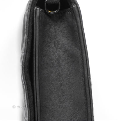 Christian Dior Lady Dior Small Clutch with Chain Lambskin So Black