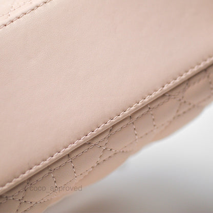 Christian Dior My ABCDior Lady Dior Pale Pink Cannage Lambskin Gold Hardware