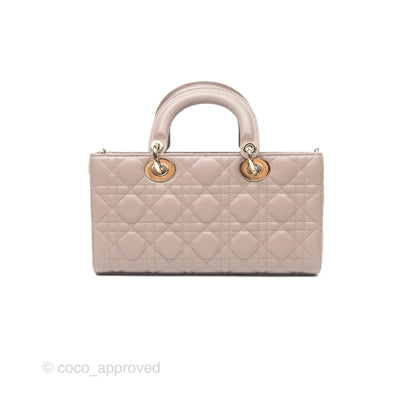 Christian Dior Medium Lady D-Joy Bag Warm Taupe Lambskin Gold Hardware