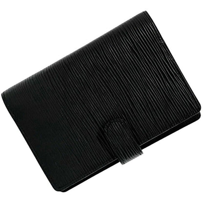 Louis Vuitton Black Leather COUVERTURE AGENDA FONCTIONNEL PM wallet accessories