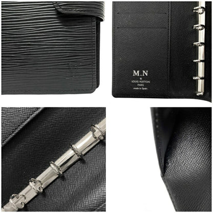 Louis Vuitton Black Leather COUVERTURE AGENDA FONCTIONNEL PM wallet accessories