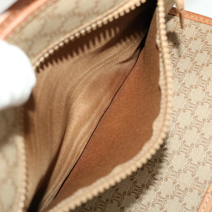 Celine Macadam Canvas Clutch Bag PVC Leather Beige  45077