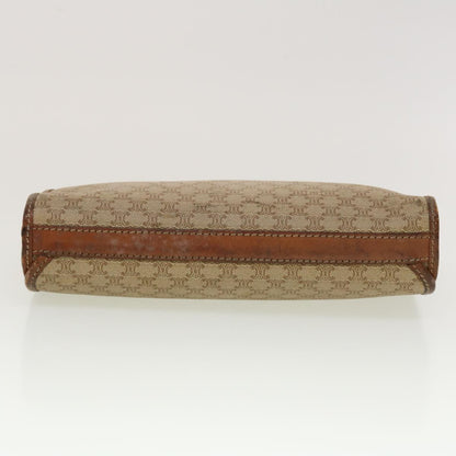 Celine Macadam Canvas Clutch Bag PVC Leather Beige  45077