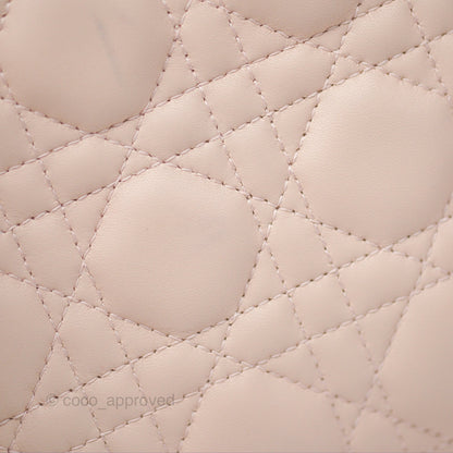 Christian Dior My ABCDior Lady Dior Pale Pink Cannage Lambskin Gold Hardware
