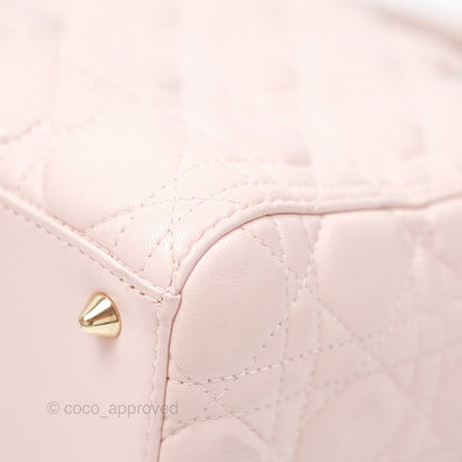 Christian Dior Medium Lady Dior Pink Lambskin Gold Hardware