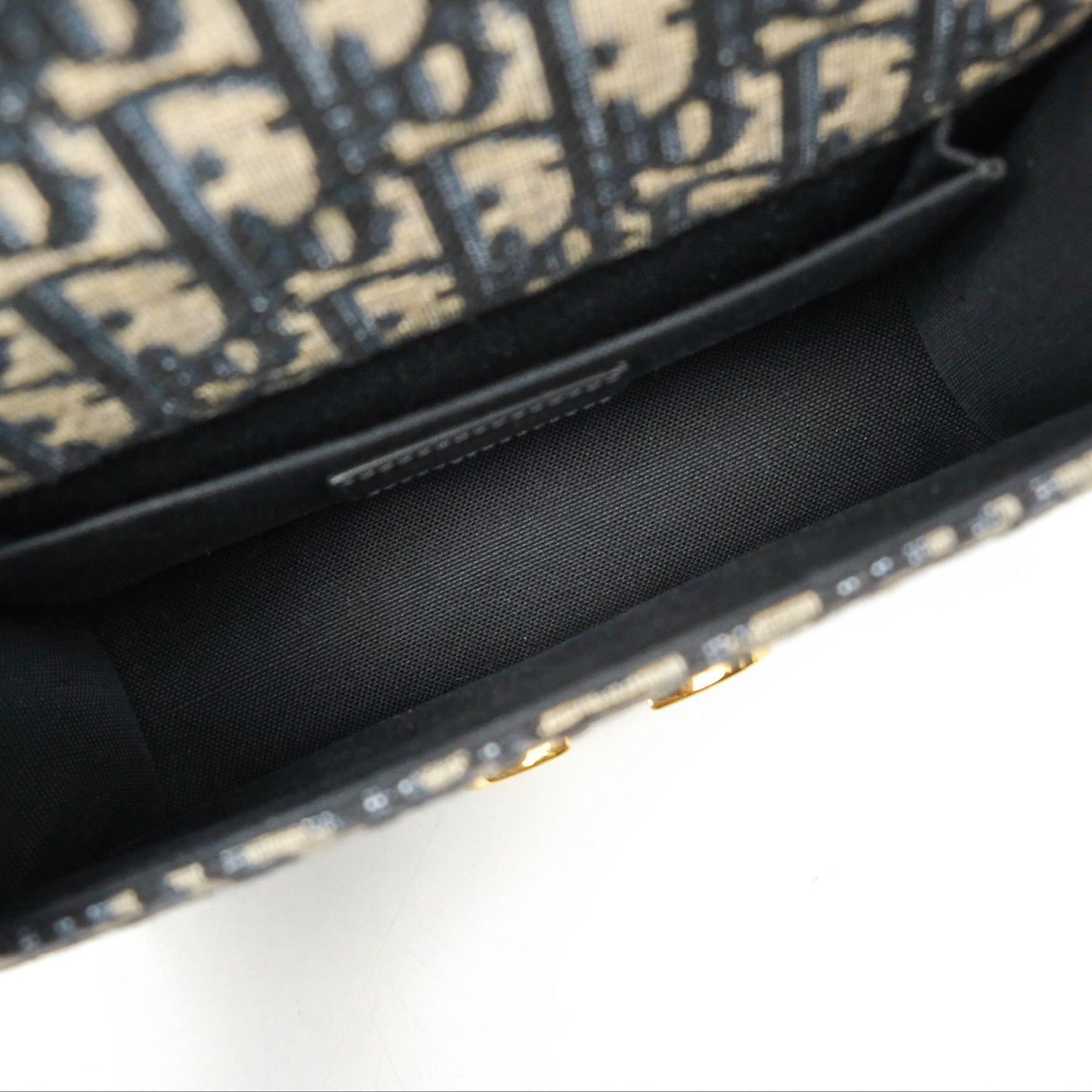 Dior 30 Montaigne East-West Bag With Chain Blue Dior Oblique Jacquard