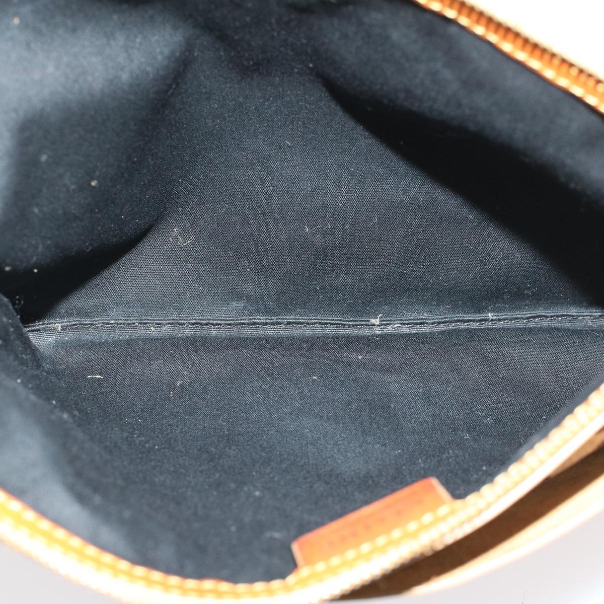 Celine Paris Macadam Clutch Bag Canvas Leather Beige Brown  45981