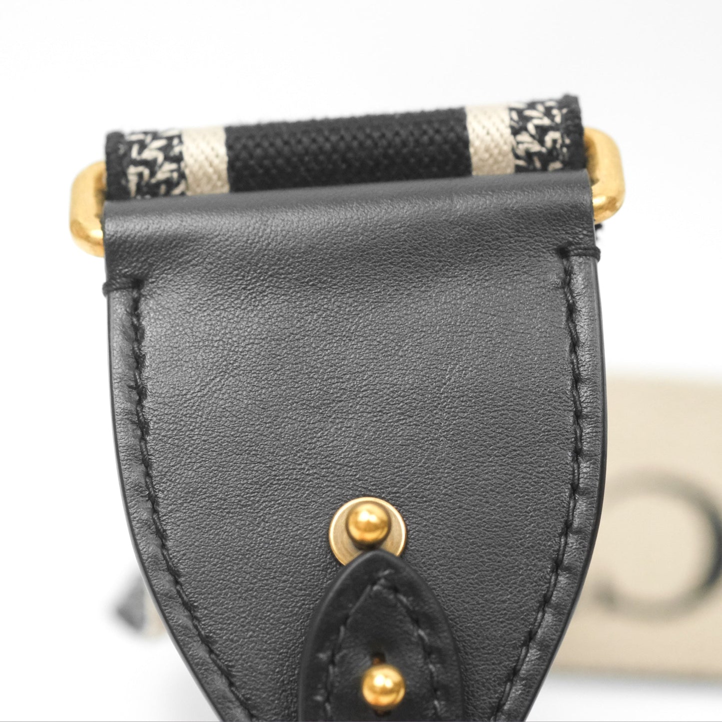 Christian Dior Navy 'Christian Dior Paris' Embroidery Shoulder Strap