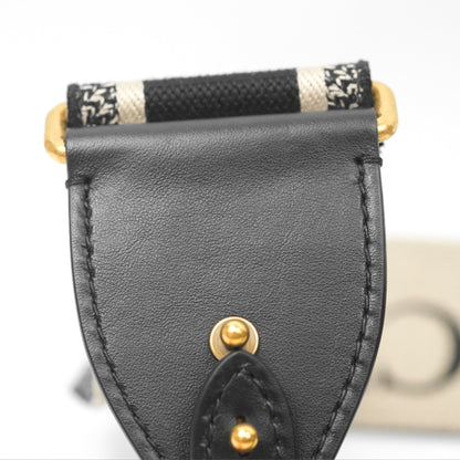Christian Dior Navy 'Christian Dior Paris' Embroidery Shoulder Strap