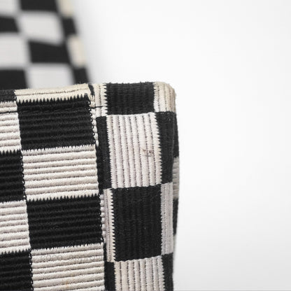 Christian Dior Large Book Tote Checkered Black/ White Canvas