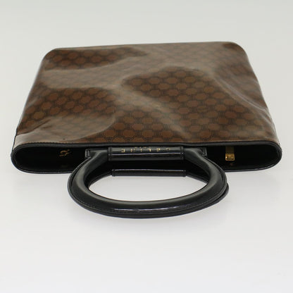 Celine Macadam Canvas Hand Bag Brown  47388