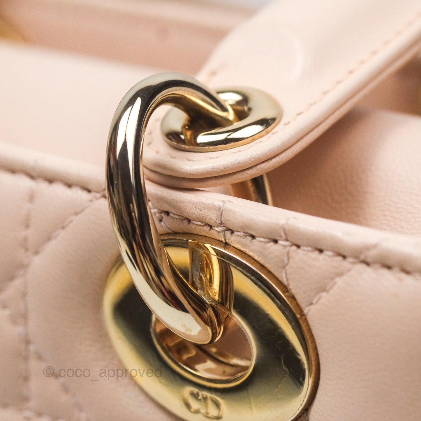 Christian Dior Lambskin My ABCDior Lady Dior Pink Gold Hardware