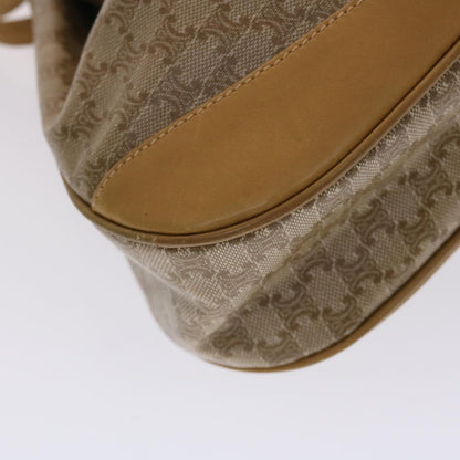 Celine Macadam Canvas Shoulder Bag PVC Leather Brown  47999