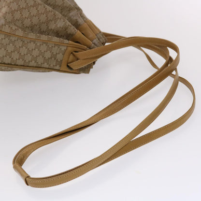 Celine Macadam Canvas Shoulder Bag PVC Leather Brown  47999