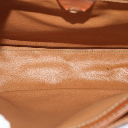 Celine Macadam Canvas Shoulder Bag PVC Leather Brown  49113