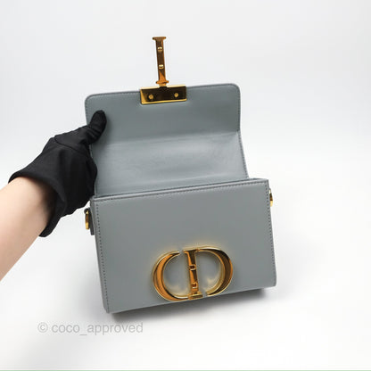 Christian Dior 30 Montaigne Box Bag Grey Calfskin