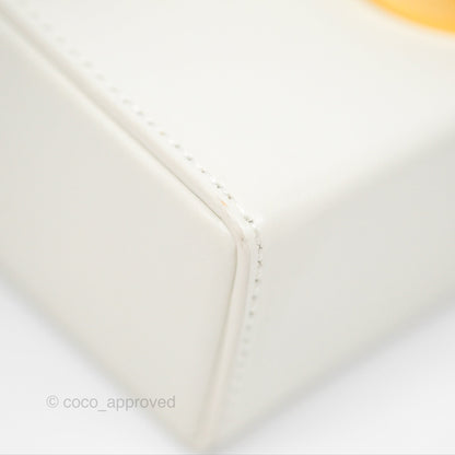 Christian Dior 30 Montaigne Box Bag White Calfskin