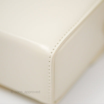 Christian Dior 30 Montaigne Box Bag White Calfskin