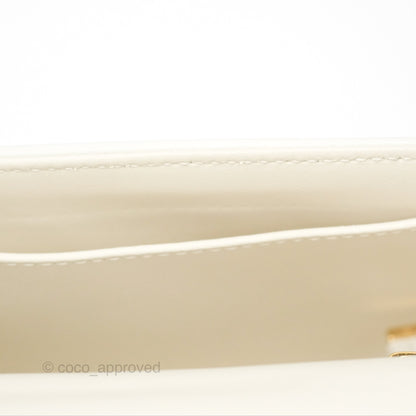 Dior Small Caro Bag Latte Lucky Star White Cannage Lambskin