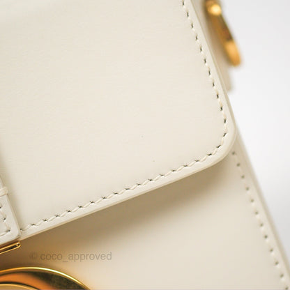 Christian Dior 30 Montaigne Box Bag White Calfskin