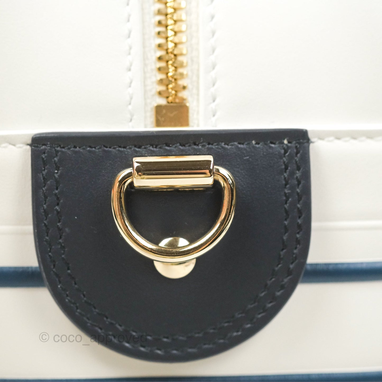 Dior Small Dior Vibe Zip Bowling Bag White Navy