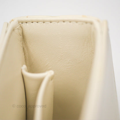 Christian Dior 30 Montaigne Box Bag White Calfskin