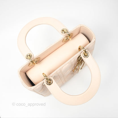 Christian Dior My ABCDior Lady Dior Baby Pink Cannage Lambskin Gold Hardware