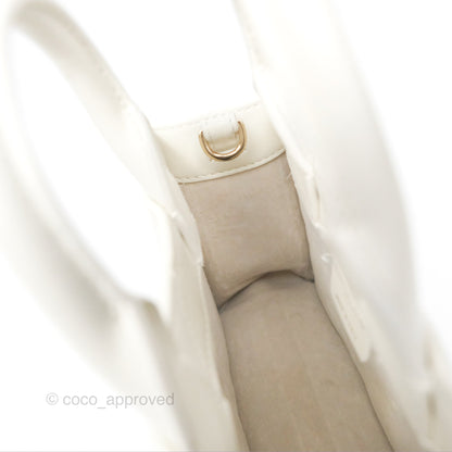 Christian Dior Mini Dior Book Tote Latte Macrocannage Calfskin Gold Hardware