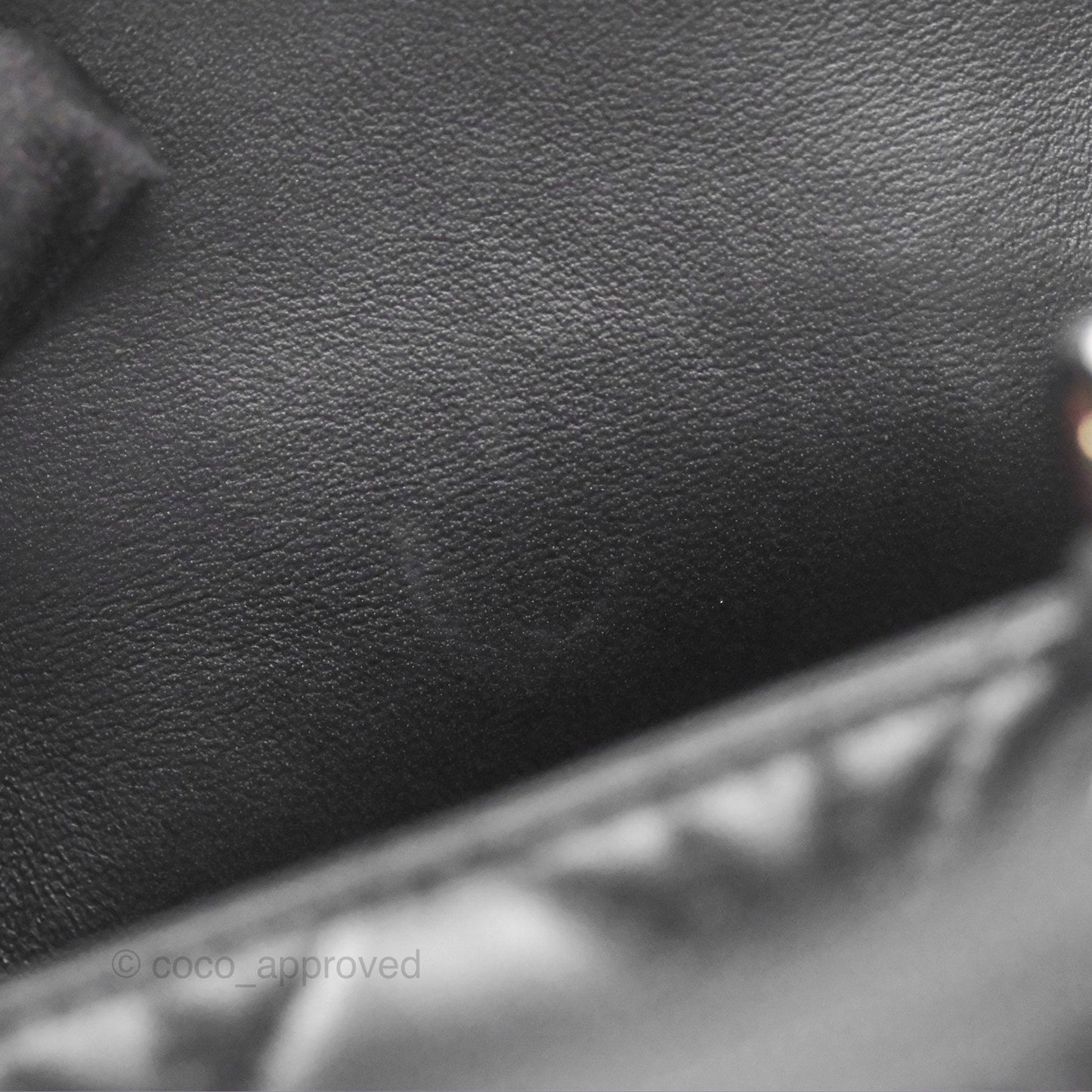 Christian Dior Cannage Mini Lady Dior Black Silver Hardware